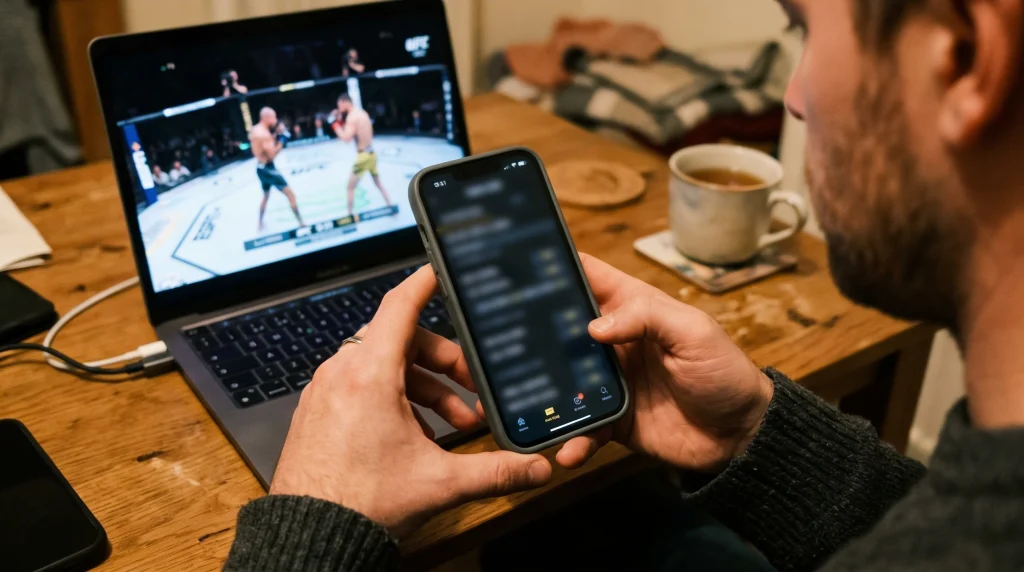 Apuestas combinadas parlay en UFC con cálculo de cuotas acumuladas